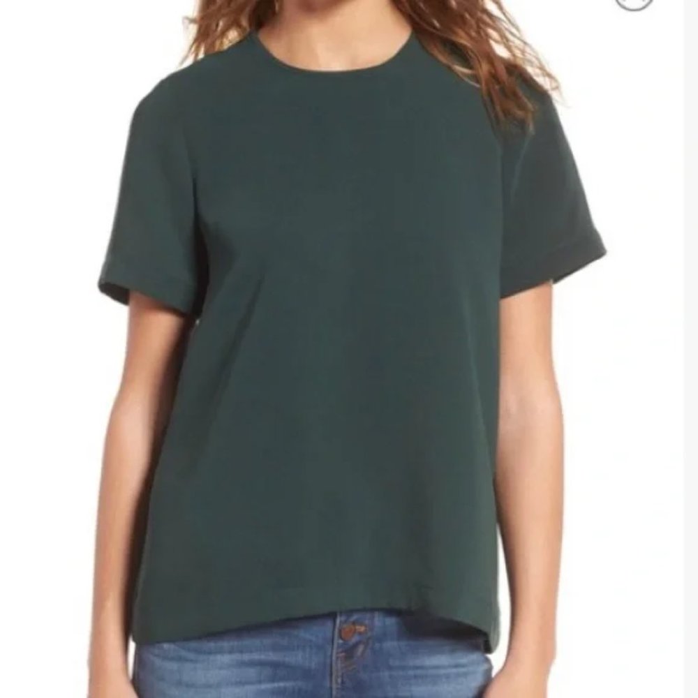 Button Detail Short Sleeve Blouse